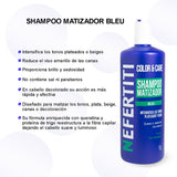 Shampoo Matizador Plata Bleu Nefertiti Sin Sal Ni Parabenos 1Lt