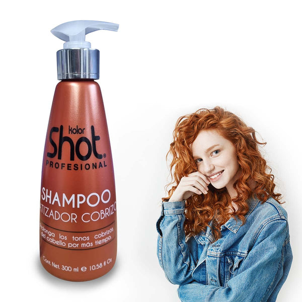 Shampoo Matizador Cobrizo con Keratina y Aceite de Argán Para Cabello Teñido 300ml
