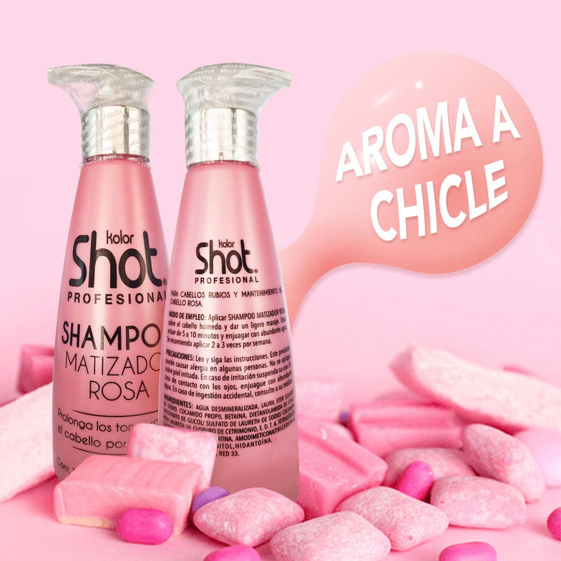 Shampoo Matizador Rosa Fantasía con Pigmentos + Keratina