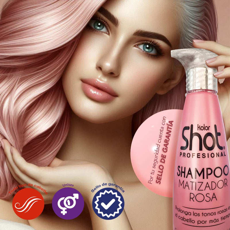 Shampoo Matizador Rosa Fantasía con Pigmentos + Keratina