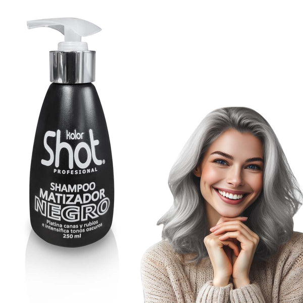 Shampoo Matizador Negro con Keratina y Argán Kolor Shot 300ml