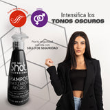 Shampoo Matizador Negro con Keratina y Argán Kolor Shot 300ml