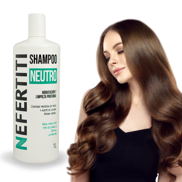 Shampoo Neutro sin Sal sin Parabenos + limpieza profunda Nefertiti 1lt