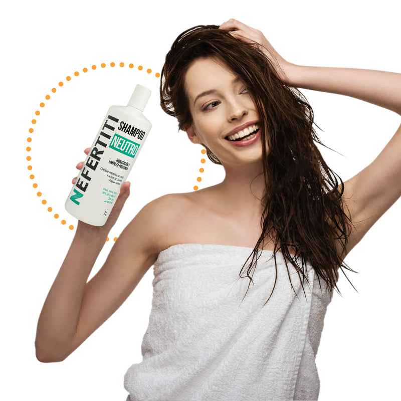 Shampoo Neutro sin Sal sin Parabenos + limpieza profunda Nefertiti 1lt