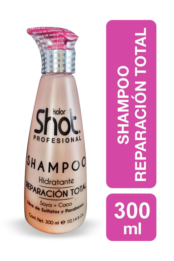 Shampoo Reparación Total Soya Y Coco Kolor Shot Puntas Sanas 300ml