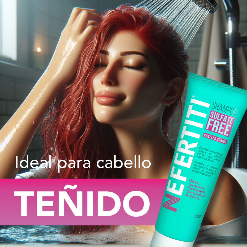 Shampoo Sin Sal Sin Parabenos Para Cabello estresado Nefertiti 250ml
