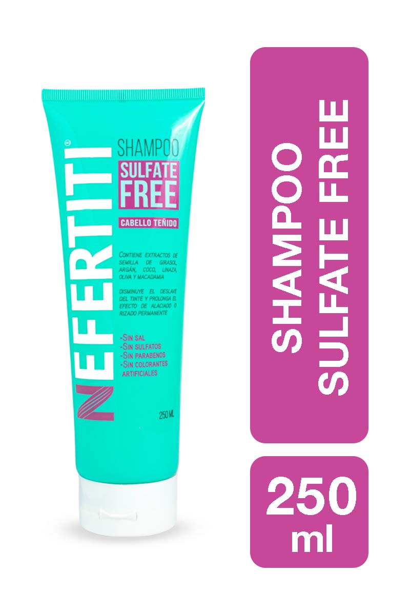 Shampoo Sin Sal Sin Parabenos Para Cabello estresado Nefertiti 250ml