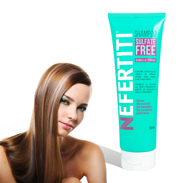 Shampoo Sin Sal Sin Parabenos Para Cabello estresado Nefertiti 250ml