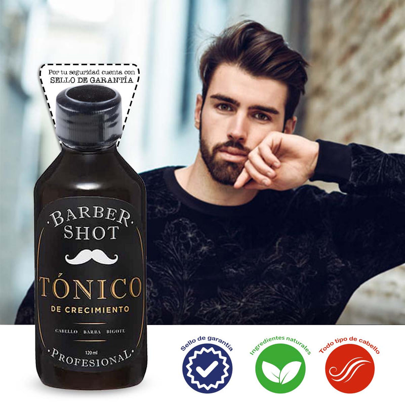 TONICO Bergamota Crecimiento Barba Cabello Barber Shot