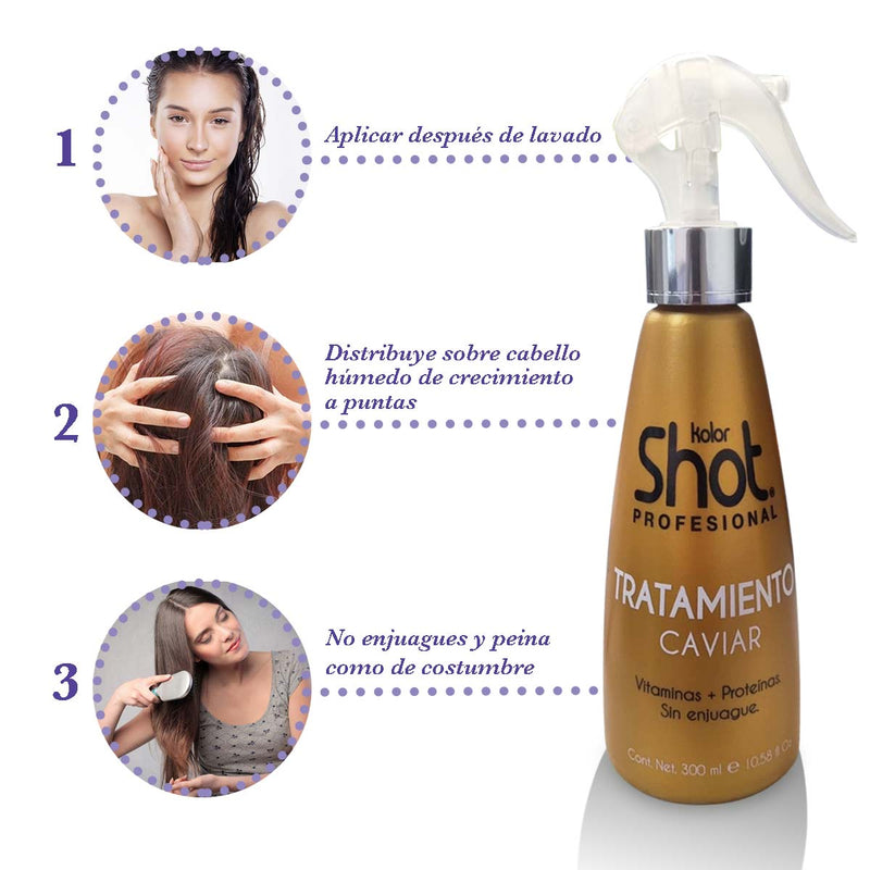 Tratamiento Para Cabello Maltratado O Seco Caviar Kolor Shot 300ml