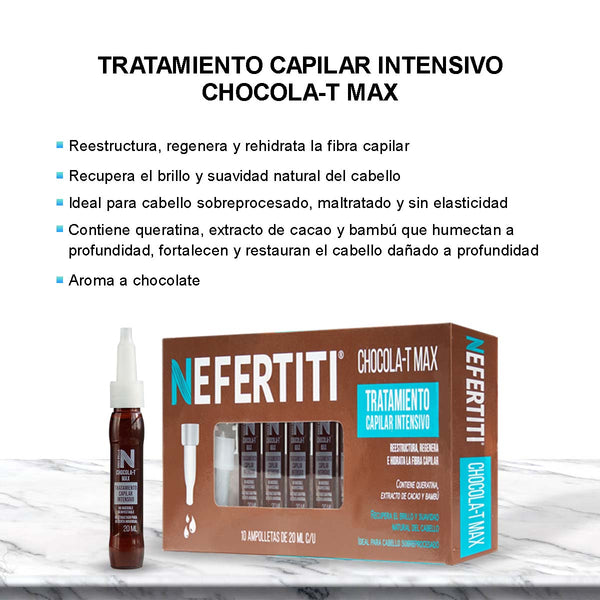 Ampolletas de Chocolate - Reparación para Cabello Dañado y Maltratado