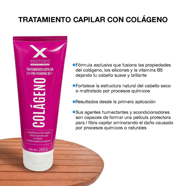 Tratamiento Colageno Para Cabello Extra Dañado Seco