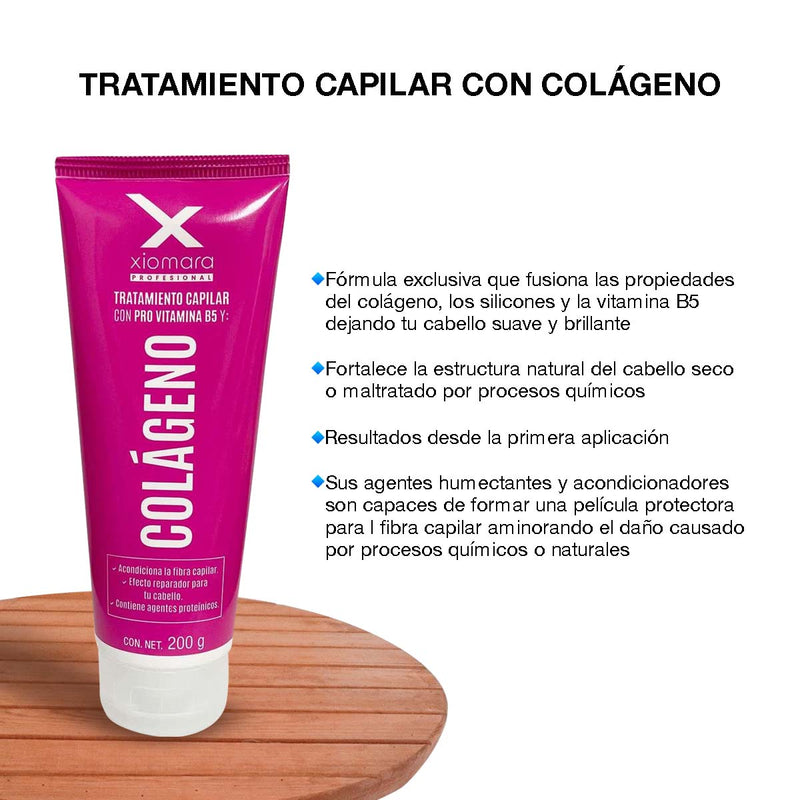 Tratamiento Colageno Para Cabello Extra Dañado Seco