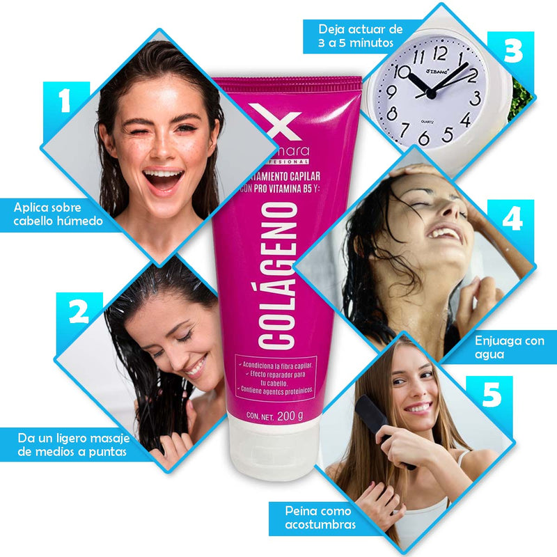 Tratamiento Colageno Para Cabello Extra Dañado Seco
