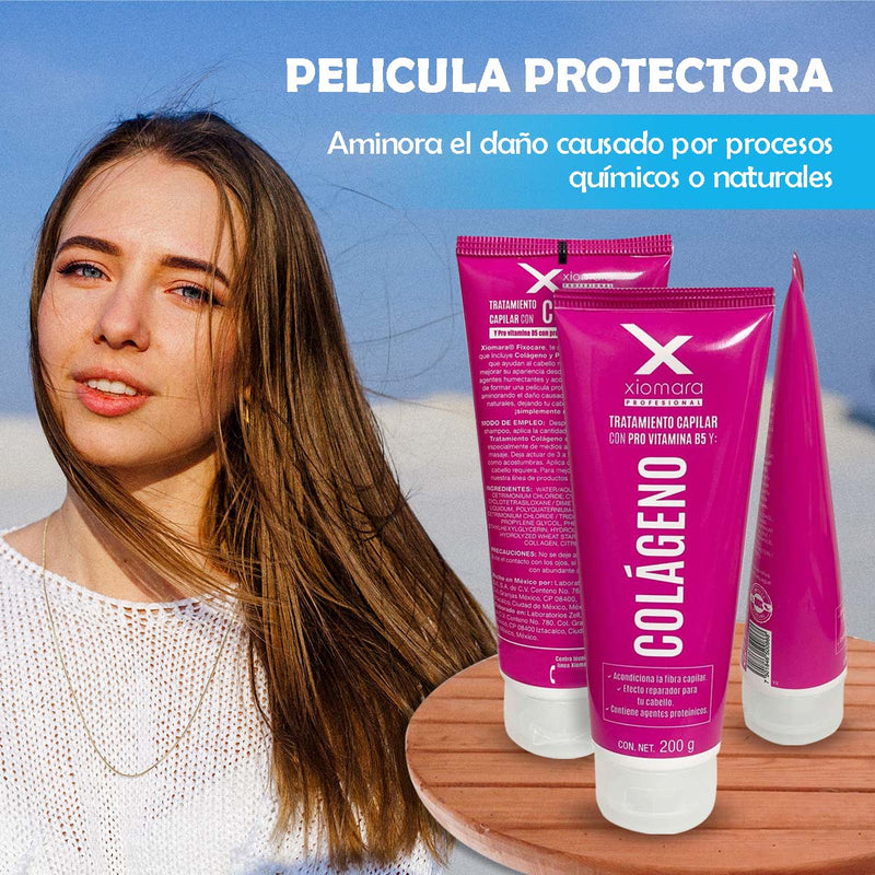 Tratamiento Colageno Para Cabello Extra Dañado Seco