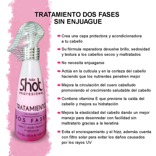 Tratamiento Profesional 2 Fases Vitamina E Kolor Shot 320ml