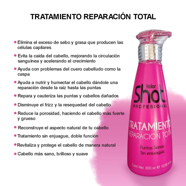Kolor Shot Tratamiento Reparación Total Hidrata y repara tu cabello desde la raíz