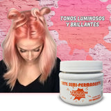 Tinte Fantasía Coral Neón Urban Kolor 120g Sin Amoniaco – Color Intenso Tipo Cobre, No Maltrata el Cabello, Ideal para Mechas, Cabello Decolorados o Tonos Vibrantes