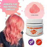 Tinte Fantasía Coral Neón Urban Kolor 120g Sin Amoniaco – Color Intenso Tipo Cobre, No Maltrata el Cabello, Ideal para Mechas, Cabello Decolorados o Tonos Vibrantes