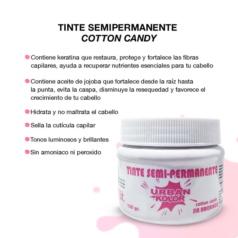 Tinte Fantasia Urban Kolor Cotton Candy (Rosa Pastel) Sin Amoniaco 120gr