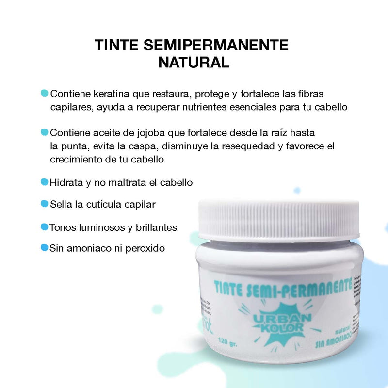 Tinte Fantasia Urban Kolor Natural (Blanco) Sin Amoniaco 120gr