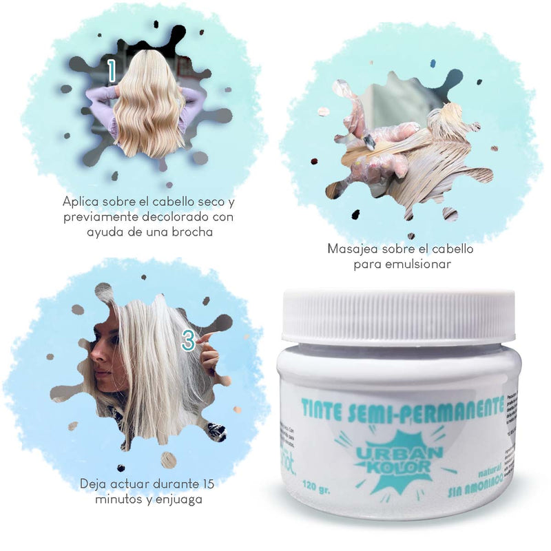 Tinte Fantasia Urban Kolor Natural (Blanco) Sin Amoniaco 120gr