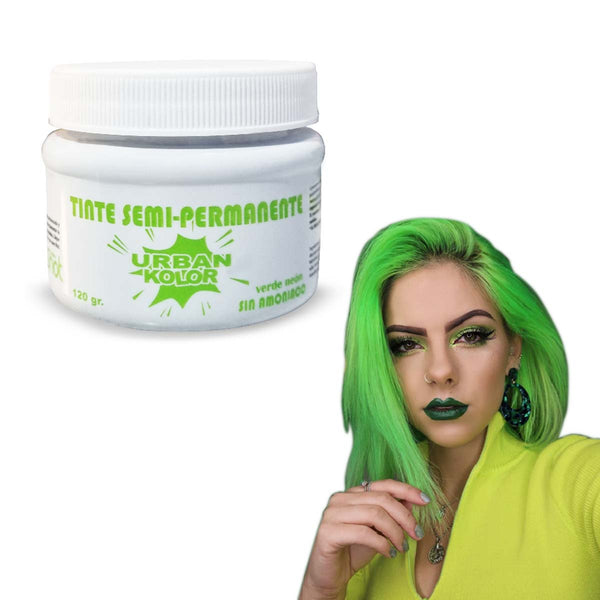 Tinte Fantasia Urban Kolor Verde Neon Sin Amoniaco 120gr