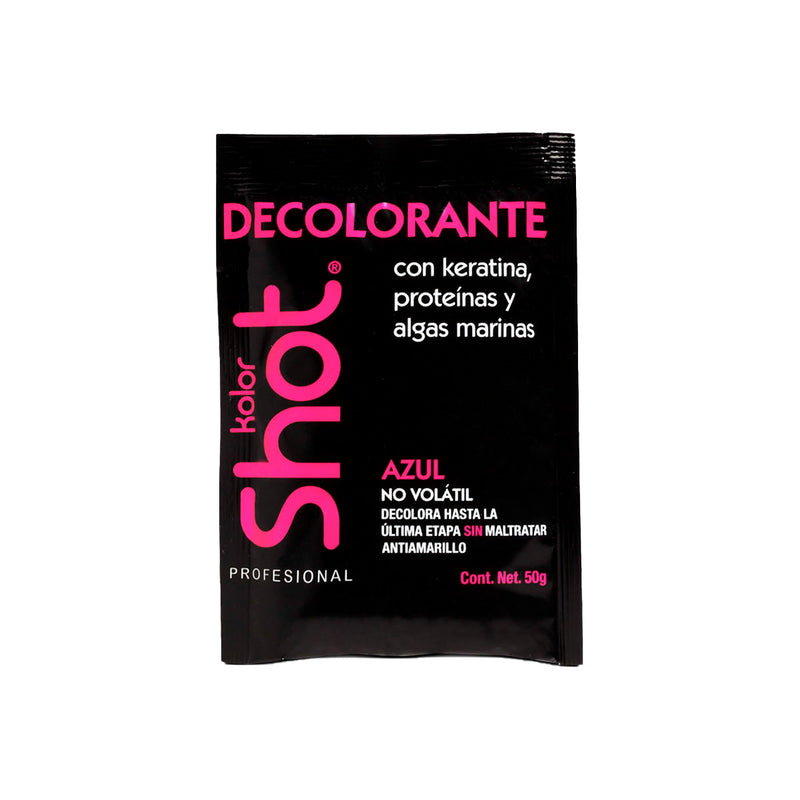 Sobre Polvo Decolorante Azul Bobina Negra 50 gr Kolor Shot