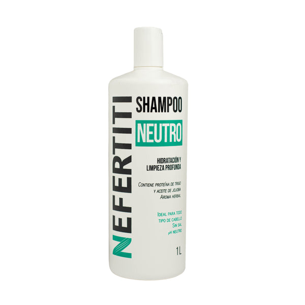 Shampoo Neutro sin Sal sin Parabenos + limpieza profunda Nefertiti 1lt